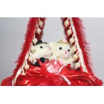 Beautiful Bed Hanging Jhoola with Love Couple Teddy Bears